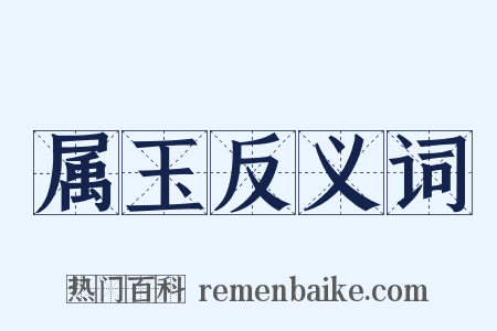 属玉反义词是什么意思的图片